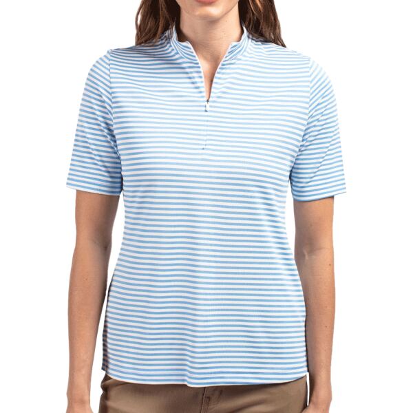 Cutter & Buck Virtue Eco Pique Stripe Recycled Womens Top Thumbnail