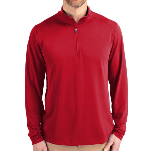 Cutter & Buck Virtue Eco Pique Recycled Quarter Zip Mens Pullover Thumbnail