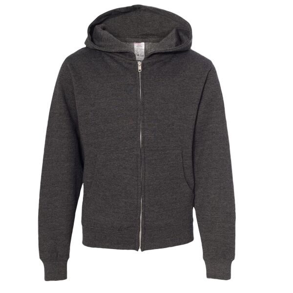 Youth Midweight Full-Zip Hooded Sweatshirt Thumbnail